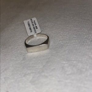 Silver Rectangular Band Ring From Taxco